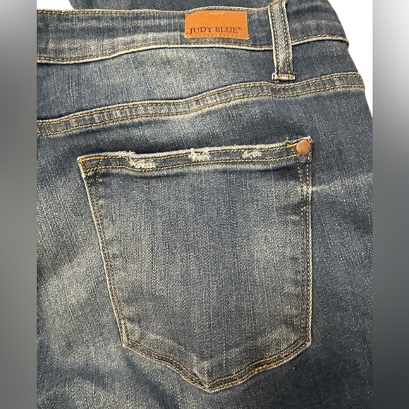 Judy Blue Los Angeles Boyfriend Distressed Stretch Straight Leg Jeans size 15/32 - Picture 11 of 16